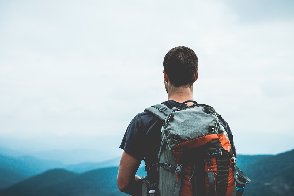 backpacker man
